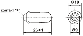Светодиодная лампа СКЛ-22 Чертёж